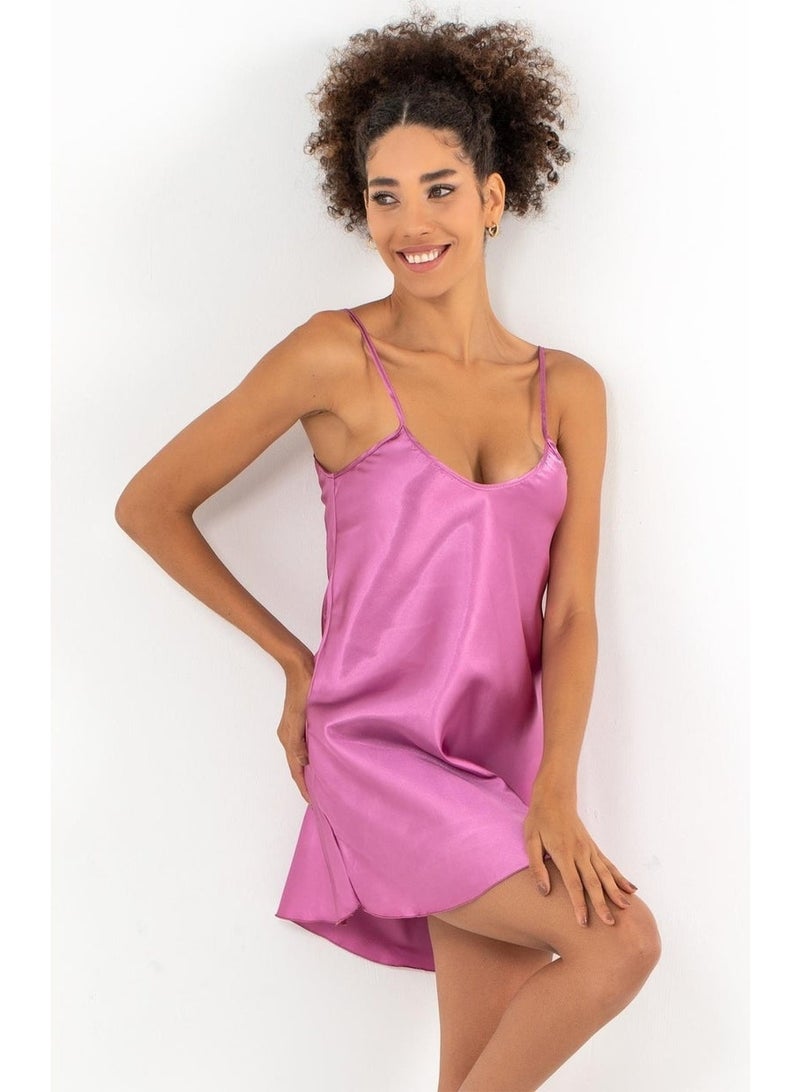 Miorre Thin Strap Mini Satin Nightgown - Image 5